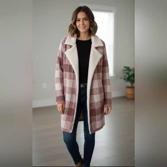 Lety & Me Sherpa Lined Open Cardigan Stitch Fix Small - Picture 1 of 8
